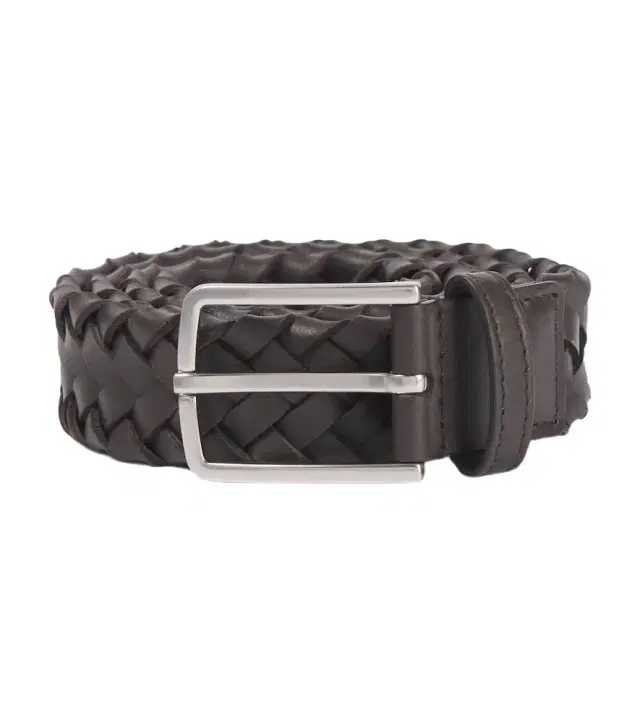 Bottega Veneta Intreccio Cabat leather belt