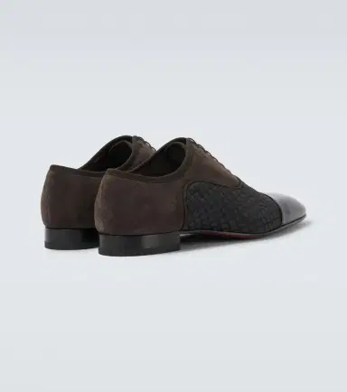 Christian Louboutin Greggo leather-trimmed Oxford shoes | Thumbnail 4 Christian Louboutin Greggo leather-trimmed Oxford shoes | Thumbnail 4