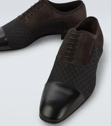 Christian Louboutin Greggo leather-trimmed Oxford shoes | Thumbnail 5 Christian Louboutin Greggo leather-trimmed Oxford shoes | Thumbnail 5