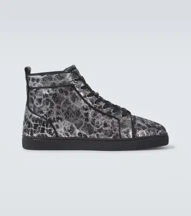 Christian Louboutin Louis printed leather high-top sneakers | Thumbnail 2 Christian Louboutin Louis printed leather high-top sneakers | Thumbnail 2