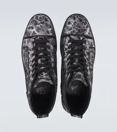 Christian Louboutin Louis printed leather high-top sneakers | Thumbnail 4 Christian Louboutin Louis printed leather high-top sneakers | Thumbnail 4
