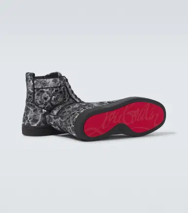 Christian Louboutin Louis printed leather high-top sneakers | Thumbnail 5 Christian Louboutin Louis printed leather high-top sneakers | Thumbnail 5
