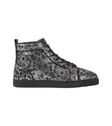 Christian Louboutin Louis printed leather high-top sneakers | Thumbnail 1 Christian Louboutin Louis printed leather high-top sneakers | Thumbnail 1