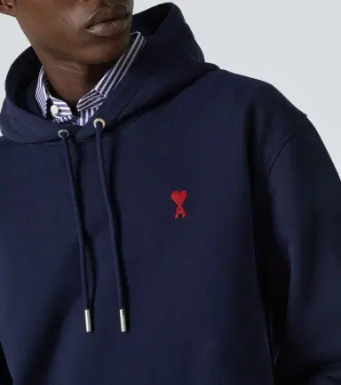 AMI PARIS Ami De Caur cotton fleece hoodie | Thumbnail 2