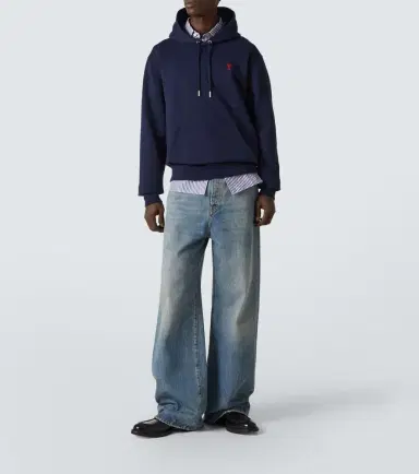 AMI PARIS Ami De Caur cotton fleece hoodie | Thumbnail 4