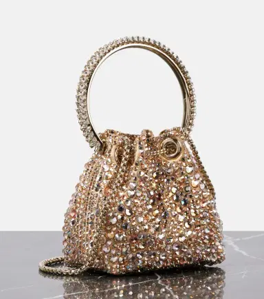 Jimmy Choo Bon Bon Micro embellished satin bucket bag | Thumbnail 2