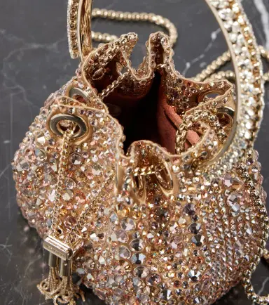 Jimmy Choo Bon Bon Micro embellished satin bucket bag | Thumbnail 4