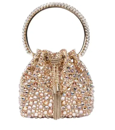 Jimmy Choo Bon Bon Micro embellished satin bucket bag | Thumbnail 1