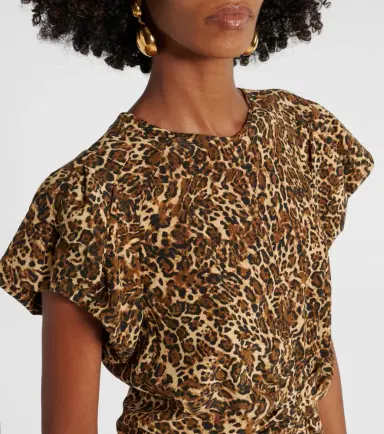 Isabel Marant Tullya leopard-print silk-blend top | Thumbnail 4