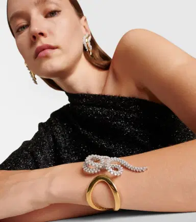 YEPREM Golden Strada 18kt yellow and white gold bangle with diamonds | Thumbnail 3