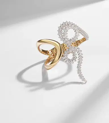 YEPREM Golden Strada 18kt yellow and white gold bangle with diamonds | Thumbnail 5