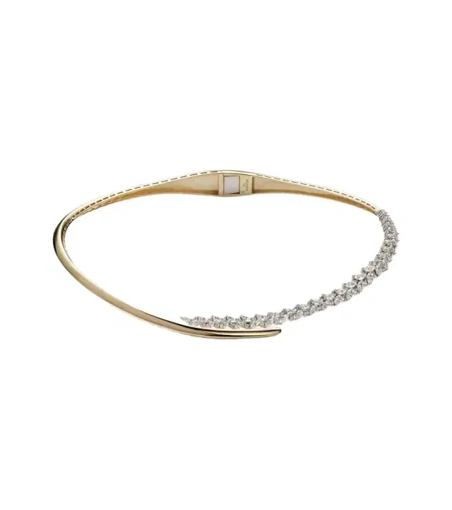 Yeprem Golden Strada 18kt white and yellow gold choker with diamonds