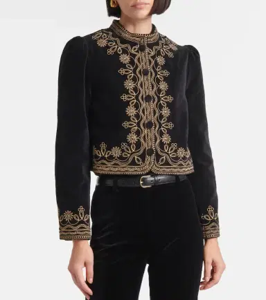 Rixo Denver embroidered cotton jacket | Thumbnail 2