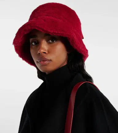 Max Mara Figura wool and silk teddy bucket hat | Thumbnail 4
