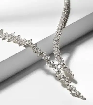 YEPREM Y-Couture 18kt white gold necklace with diamonds | Thumbnail 6