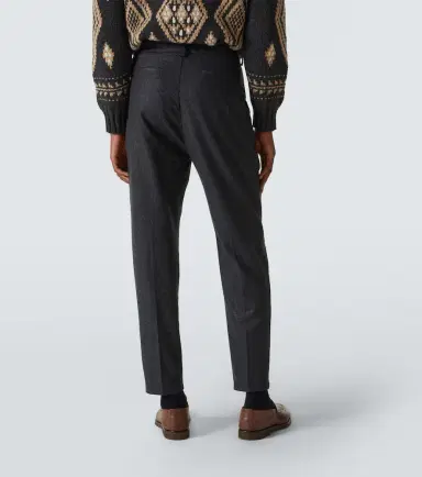 Brunello Cucinelli Pleated virgin wool straight pants | Thumbnail 5 Brunello Cucinelli Pleated virgin wool straight pants | Thumbnail 5