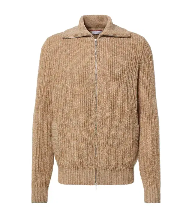Brunello Cucinelli Zip-up wool and cashmere cardigan