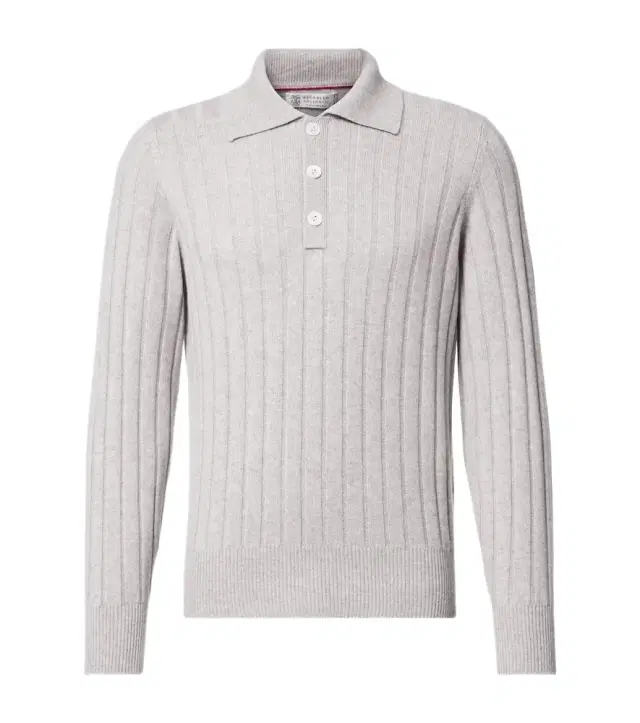 Brunello Cucinelli Ribbed-knit cashmere polo sweater