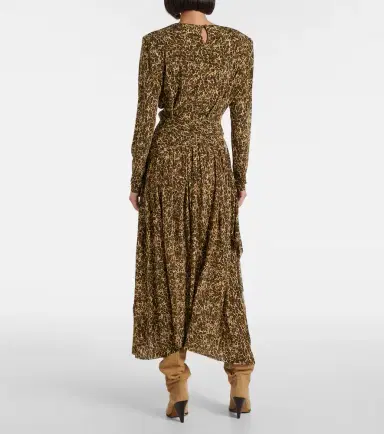 Isabel Marant Zeidi draped leopard-print maxi dress | Thumbnail 3