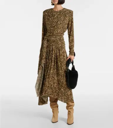 Isabel Marant Zeidi draped leopard-print maxi dress | Thumbnail 5
