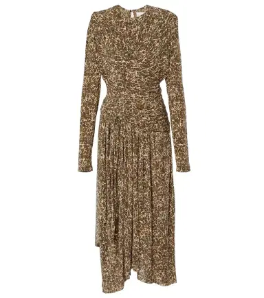 Isabel Marant Zeidi draped leopard-print maxi dress | Thumbnail 1