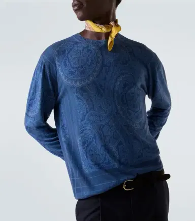Etro Paisley silk and cashmere sweater | Thumbnail 2
