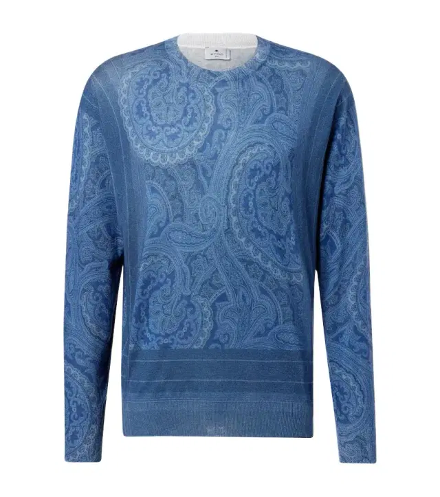 Etro Paisley silk and cashmere sweater