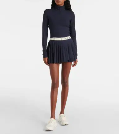 Tory Sport Pleated jacquard jersey tennis skirt | Thumbnail 3