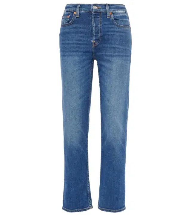 Re/Done Stove Pipe mid-rise straight jeans