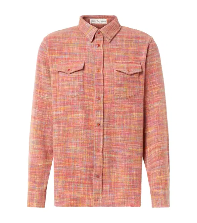Flower space-dyed cashmere shirt