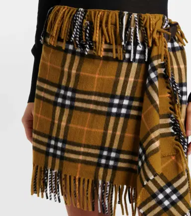 Burberry Check wool and cashmere miniskirt | Thumbnail 4