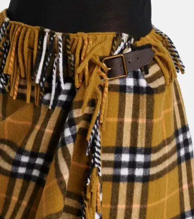 Burberry Check wool and cashmere miniskirt | Thumbnail 5