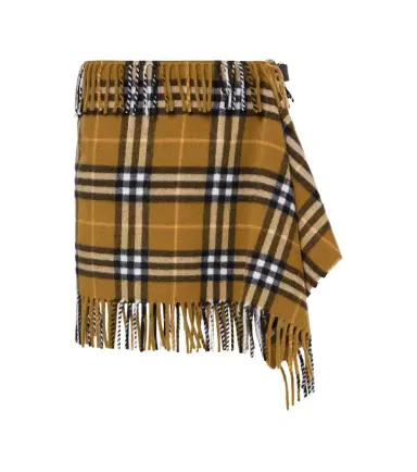 Burberry Check wool and cashmere miniskirt | Thumbnail 1