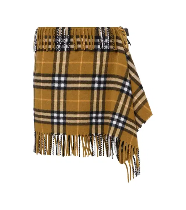 Burberry Check wool and cashmere miniskirt