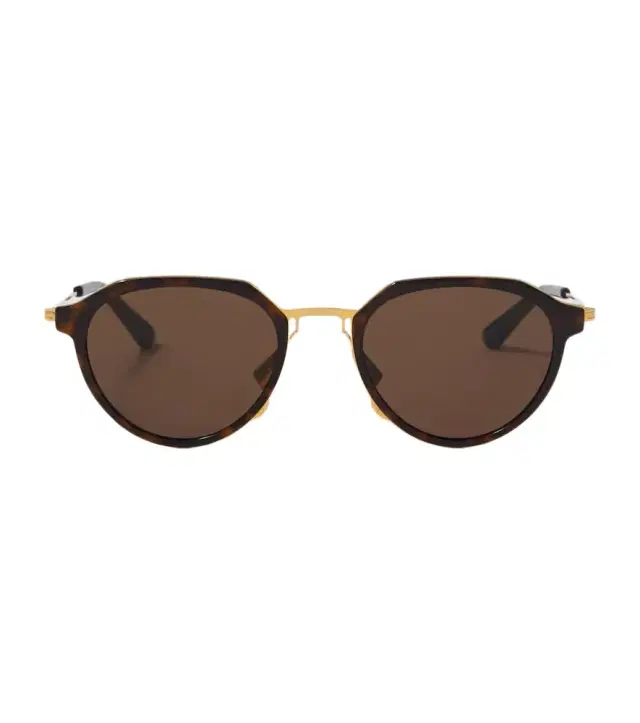 Bottega Veneta Thin Triangle round sunglasses