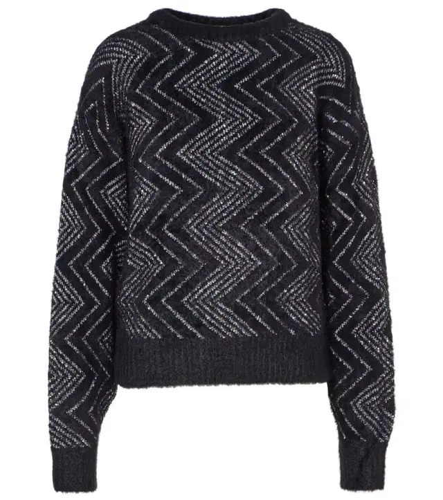 Missoni Zig Zag metallic knit sweater