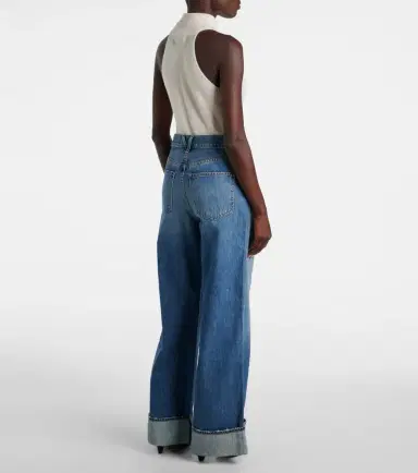 Veronica Beard Taylor high-rise wide-leg jeans | Thumbnail 3