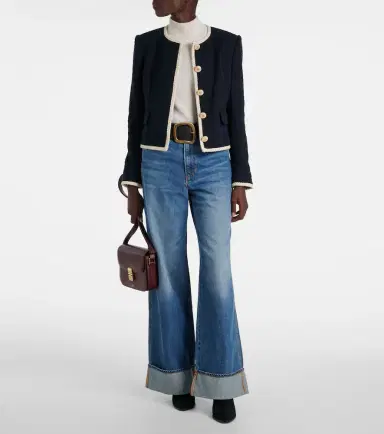 Veronica Beard Taylor high-rise wide-leg jeans | Thumbnail 7