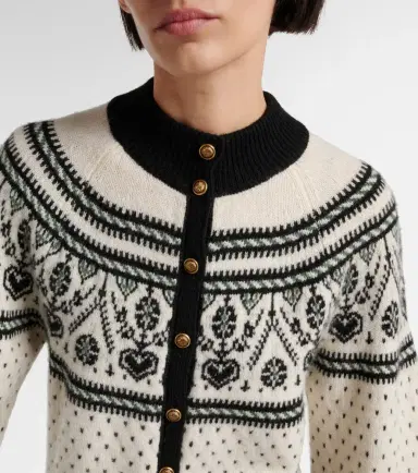Khaite Marc jacquard cashmere-blend cardigan | Thumbnail 2