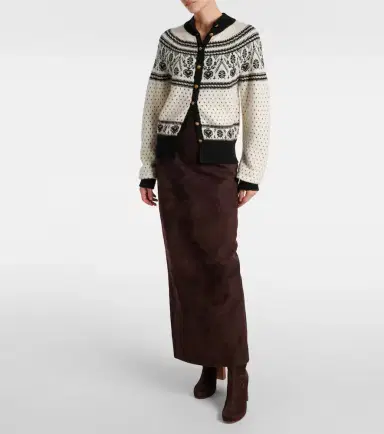 Khaite Marc jacquard cashmere-blend cardigan | Thumbnail 3