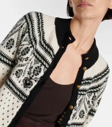 Khaite Marc jacquard cashmere-blend cardigan | Thumbnail 4