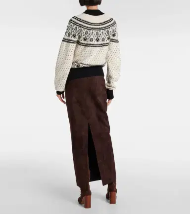 Khaite Marc jacquard cashmere-blend cardigan | Thumbnail 5