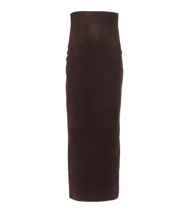 Khaite Loxley suede pencil skirt | Thumbnail 1