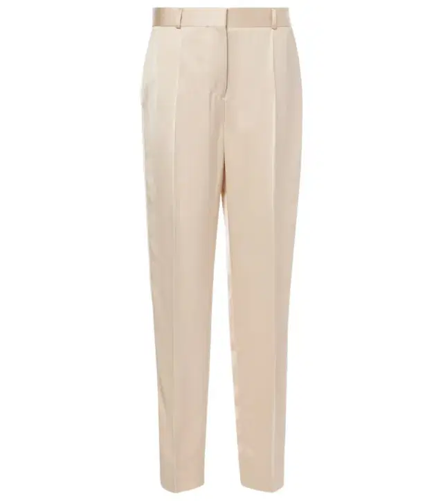 Toteme High-rise satin straight pants