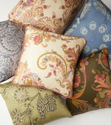 Etro Embroidered cotton satin cushion | Thumbnail 5