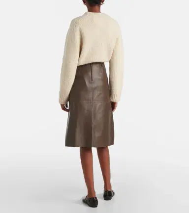 Toteme Leather midi skirt | Thumbnail 3