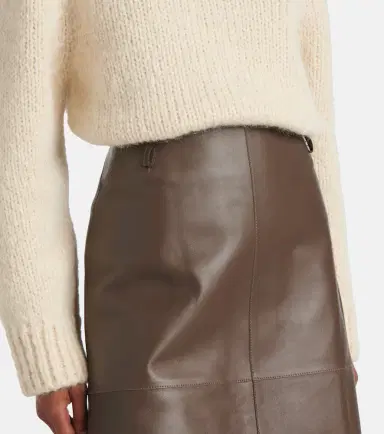Toteme Leather midi skirt | Thumbnail 4