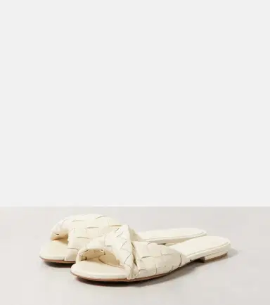 Bottega Veneta Blink Intrecciato leather slides | Thumbnail 4