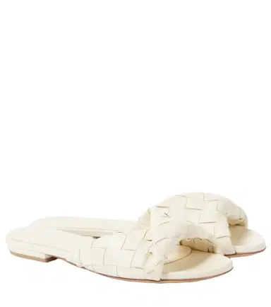 Bottega Veneta Blink Intrecciato leather slides | Thumbnail 1