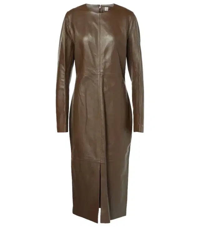 Toteme Paneled leather midi dress